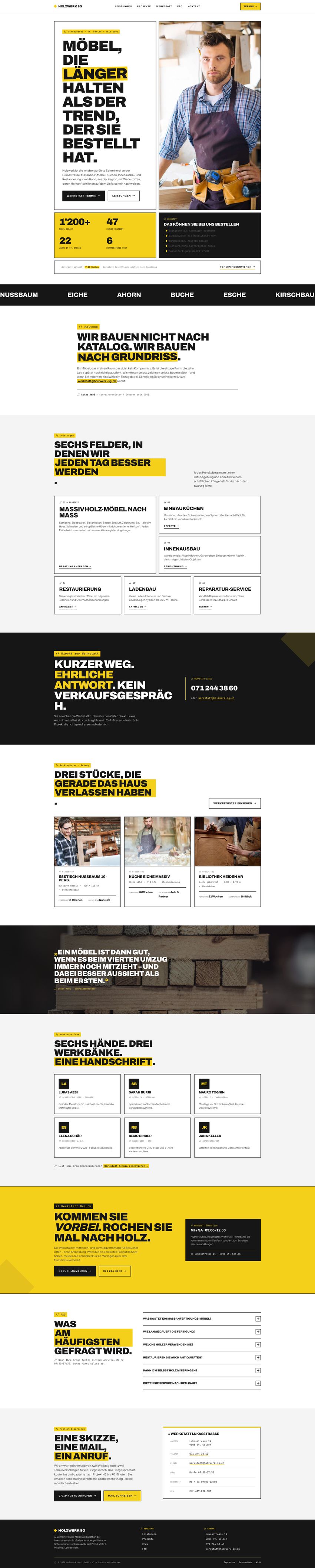 Designbeispiel Schreinerei